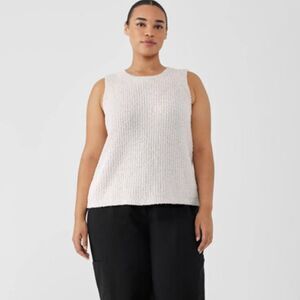 NWT Eileen Fisher Cotton Fluff Crew Neck Top Size 1X
